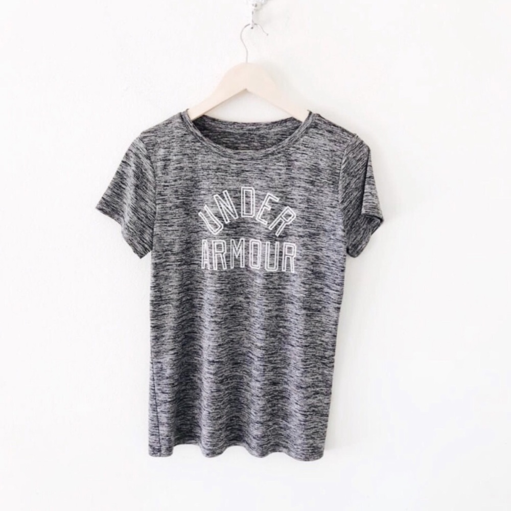 under armour gray dri-fit tee